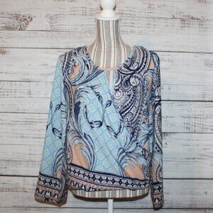 Fraiche by J 3/4 sleeve blouse size Small